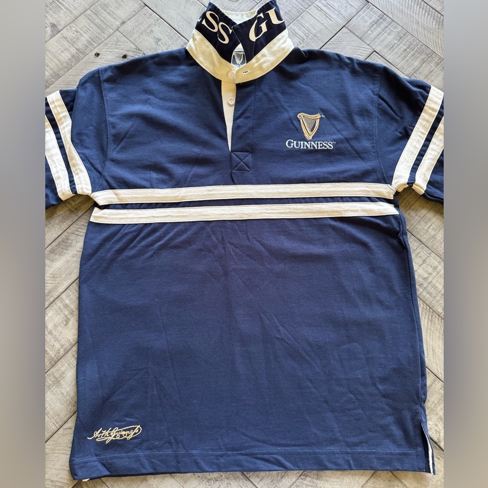 Vintage Guinness Navy Blue Rugby Jersey Men’s S